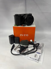 Sony ZV-E10 Mirrorless Camera with Sony E PZ 16-50mm f/3.5-5.6 OSS Lens | 24.2MP APS-C | 4K Video | Flip Touchscreen | Vlogging Camera SK370
