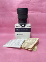 Sigma 56mm F1.4 DC DN Contemporary Lens | APS-C Portrait Prime Lens | Sony E / Fujifilm X / Canon RF / Nikon Z | SK438