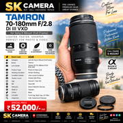 Pre-owned Tamron 70-180mm F/2.8 Di III VXD lens(For Sony E-mount) AS40