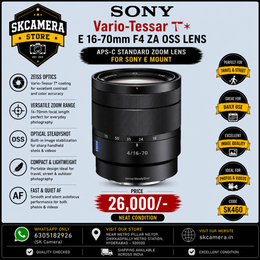 Sony Vario-Tessar T E 16-70mm F4 ZA OSS Lens (SEL1670Z) | APS-C Standard Zoom | SK460