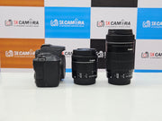 a) Canon EOS 200D Mark II with 18-55mm + 55-250mm Lenses | Dual Lens Kit | 24.1MP DSLR | 4K Video