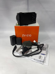 Sony ZV-E10 Mirrorless Camera with Sony E PZ 16-50mm f/3.5-5.6 OSS Lens | 24.2MP APS-C | 4K Video | Flip Touchscreen | Vlogging Camera SK370