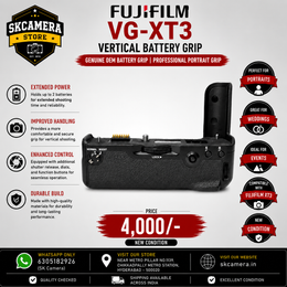 Fujifilm VG-XT3 Vertical Battery Grip | Genuine OEM Battery Grip | Professional Portrait Grip SK470