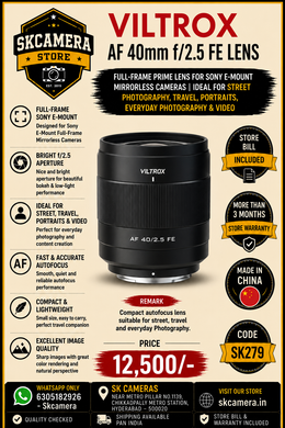 Viltrox AF 40mm f/2.5 FE Lens Full-Frame Prime Lens for Sony E-Mount Mirrorless Cameras | Ideal for Street Photography, Travel, Portraits, Everyday Photography & Video SK279