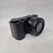 Sony ZV-E10 with E PZ 16-50mm f/3.5-5.6 OSS Lens | APS-C Mirrorless Vlogging Camera for 4K Video, Content Creation, Live Streaming & Photography | SK237