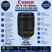 Canon EF-S 18-135mm f/3.5-5.6 IS USM Lens | APS-C EF-S Mount All-in-One Zoom Lens | SK414