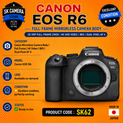 Pre-owned Canon EOS R6 Mirrorless Camera Body (B Grade)