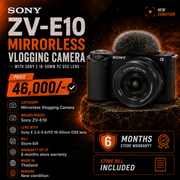 Sony ZV-E10 | 24.2MP APS-C Mirrorless Vlogging Camera AB16