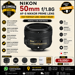 Nikon AF-S NIKKOR 50mm f/1.8G Prime Lens | Fast Portrait Lens | Nikon F Mount | SK358