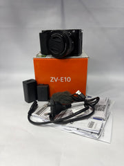 Sony ZV-E10 Mirrorless Camera with Sony E PZ 16-50mm f/3.5-5.6 OSS Lens | 24.2MP APS-C | 4K Video | Flip Touchscreen | Vlogging Camera SK370