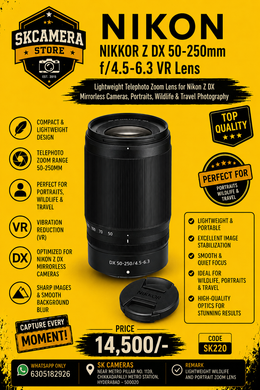 Nikon NIKKOR Z DX 50-250mm f/4.5-6.3 VR Lens | Lightweight Telephoto Zoom Lens for Nikon Z DX Mirrorless Cameras, Portraits, Wildlife & Travel Photography | SK220