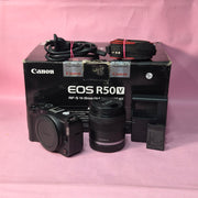 Pre-owned Canon EOS R50V + RF-S 14-30mm IS STM lens AS05