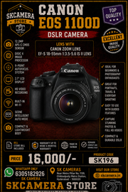 a) Canon EOS 1100D with 18-55mm f/3.5-5.6 IS II Lens | Beginner DSLR Camera for Photography & HD Video Shooting | SK196