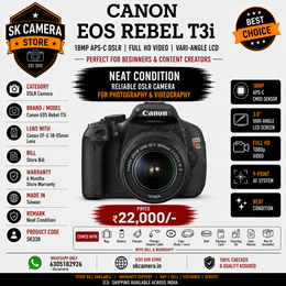 Canon EOS Rebel T3i (600D) + Canon EF-S 18-55mm Lens | SK338