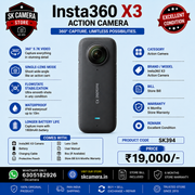 📸 Insta360 X3 Action Camera – 5.7K 360° Action Camera | SK394