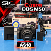 Demo unit Canon EOS M50 + 15-45mm IS STM lens AS18