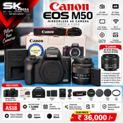 Demo unit Canon EOS M50 + 15-45mm IS STM lens AS18