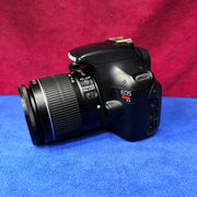 a) Canon EOS Rebel T3 with 18-55mm f/3.5-5.6 IS II Lens | 12.2MP Entry-Level DSLR Camera Kit for Photography, HD Video Recording & Beginner Content Creation | SK197