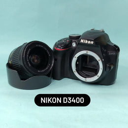 b) Nikon D3400 DSLR + AF-P 18-55mm VR Lens Kit | SK1012