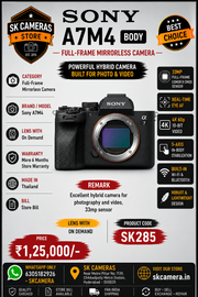 Sony A7 IV (7M4) Body | 33MP Full-Frame Mirrorless Hybrid Camera | Pro Photo & 4K Video Powerhouse SK285