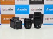 a) Canon EOS 200D Mark II with 18-55mm + 55-250mm Lenses | Dual Lens Kit | 24.1MP DSLR | 4K Video