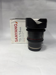 Samyang T3.1/14mm Ultra Wide Cinema Lens | Professional Cine Lens | SK405