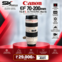Canon EF 70-200mm NON IS 2.8 L Ultrasonic lens AS31