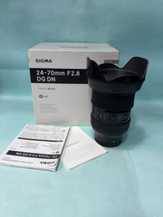 Sigma 24-70mm f/2.8 DG DN Art Lens | Professional Standard Zoom | Constant f/2.8 Aperture | Fast & Accurate Autofocus | Exceptional Sharpness | Perfect for Portraits, Weddings, Events & Videography | SK352