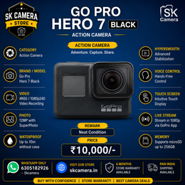 GoPro HERO7 Black Action Camera | 4K Waterproof | SK455