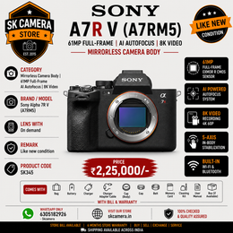 Sony Alpha 7R V (A7RM5) Mirrorless Camera Body | 61MP Full-Frame AI Autofocus | 8K Video | SK345