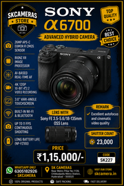 Sony A6700 with E 18-135mm f/3.5-5.6 OSS Lens | Advanced Mirrorless Camera Kit for Photography, Travel, Wildlife & 4K Content Creation | SK227