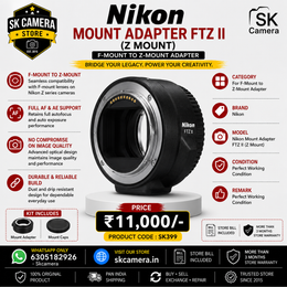 Nikon Mount Adapter FTZ II (Z Mount) | F-Mount to Z-Mount Adapter | SK399