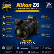 Nikon Z6 Mirrorless Camera with NIKKOR Z 24-70mm f/4 S Lens | Full-Frame | SK390