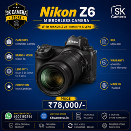Nikon Z6 Mirrorless Camera with NIKKOR Z 24-70mm f/4 S Lens | Full-Frame | SK390
