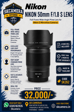 Nikon NIKKOR Z 50mm f/1.8 S Lens | Full-Frame Prime Lens for Nikon Z Mirrorless Cameras | SK262