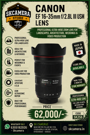 Canon EF 16-35mm f/2.8L III USM Lens | Professional Ultra-Wide Zoom Lens for Landscapes, Architecture, Weddings & Video Production | SK256
