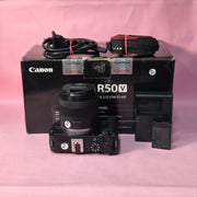 Pre-owned Canon EOS R50V + RF-S 14-30mm IS STM lens AS05