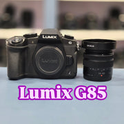 c) Panasonic Lumix G85 with 14-42mm Lens – 16MP 4K Mirrorless Camera | Weather-Sealed | 5-Axis Stabilization