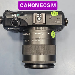 a) Canon EOS M Mirrorless Camera with 18-55mm Lens | Compact APS-C Camera (Code: AB36)