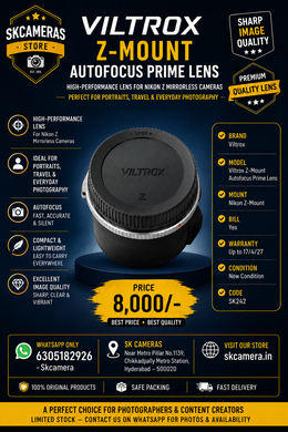 Viltrox Z-Mount Autofocus Prime Lens | High-Performance Lens for Nikon Z Mirrorless Cameras, Portraits, Travel & Everyday Photography | SK242