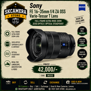Sony FE 16-35mm f/4 ZA OSS Vario-Tessar T Lens | Full-Frame Ultra-Wide Zoom | Zeiss Optics | Optical SteadyShot SK332