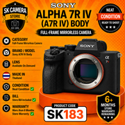 Sony A7R IV Body High-Resolution Full-Frame Mirrorless Camera body (B Grade)