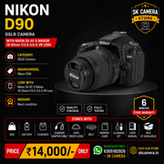 Nikon D90 DSLR Camera with Nikon AF-S DX NIKKOR 18-55mm f/3.5-5.6G VR Lens | 12.3MP DX Sensor | Classic Photography Kit SK339