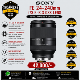 Sony FE 24-240mm f/3.5-6.3 OSS Lens | 10× Full-Frame All-in-One Zoom | Travel & Wildlife Lens | SK466