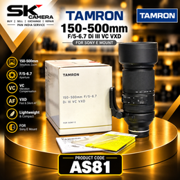 Demo unit Tamron 150-500mm F/5-6.7 Di III VC VXD lens AS81