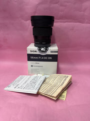 Sigma 56mm F1.4 DC DN Contemporary Lens | APS-C Portrait Prime Lens | Sony E / Fujifilm X / Canon RF / Nikon Z | SK438