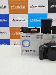 a) Canon EOS 200D Mark II with 18-55mm + 55-250mm Lenses | Dual Lens Kit | 24.1MP DSLR | 4K Video