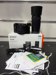 Sony Alpha 6100 Mirrorless Camera with E PZ 16-50mm f/3.5-5.6 OSS II & E 55-210mm f/4.5-6.3 OSS Twin Lens Kit | APS-C 24.2MP | SK408