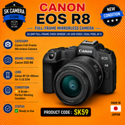 Pre-owned Canon EOS R8 Mirrorless Camera with RF 24-105mm STM Lens (B Grade)