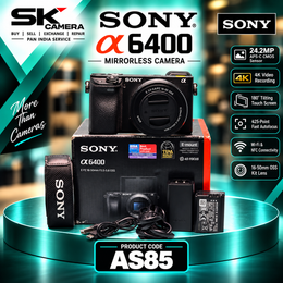 Pre-owned Sony Alpha A6400 + 16-50mm OSS lens AS85